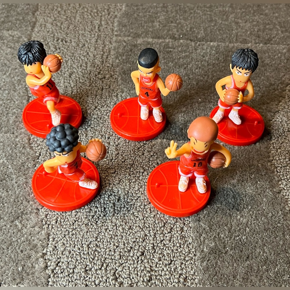 Set of 5 Slam Dunk Basketball Anime Mini Figures Sports Japan Japanese Shohoku